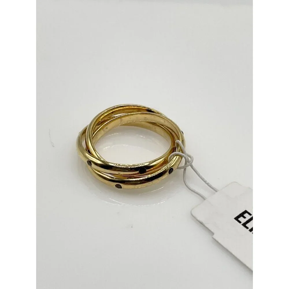 NWT Elizabeth & James Ollie Mila Triple Intertwined Topaz Spinel Ring Size 6